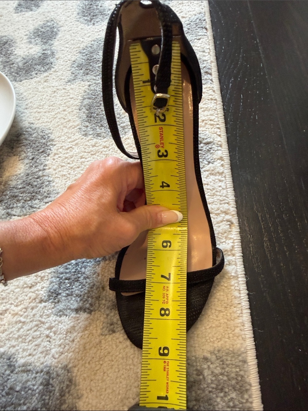 Stuart Weitzman Black Open-Toe Ankle Heels size 4 - Picture 5 of 5
